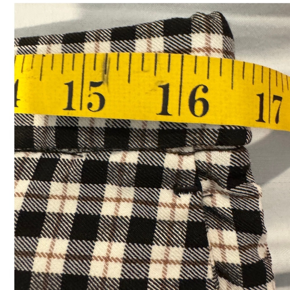 Gingham Stretch Pull-On Pants Women's 12 Preppy Business Casual Workwear Staple - Picture 6 of 9
